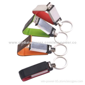 Promotional Leather/Swivel USB Flash Drives, Embossed or Imprinted, Unforgettable GiftNew